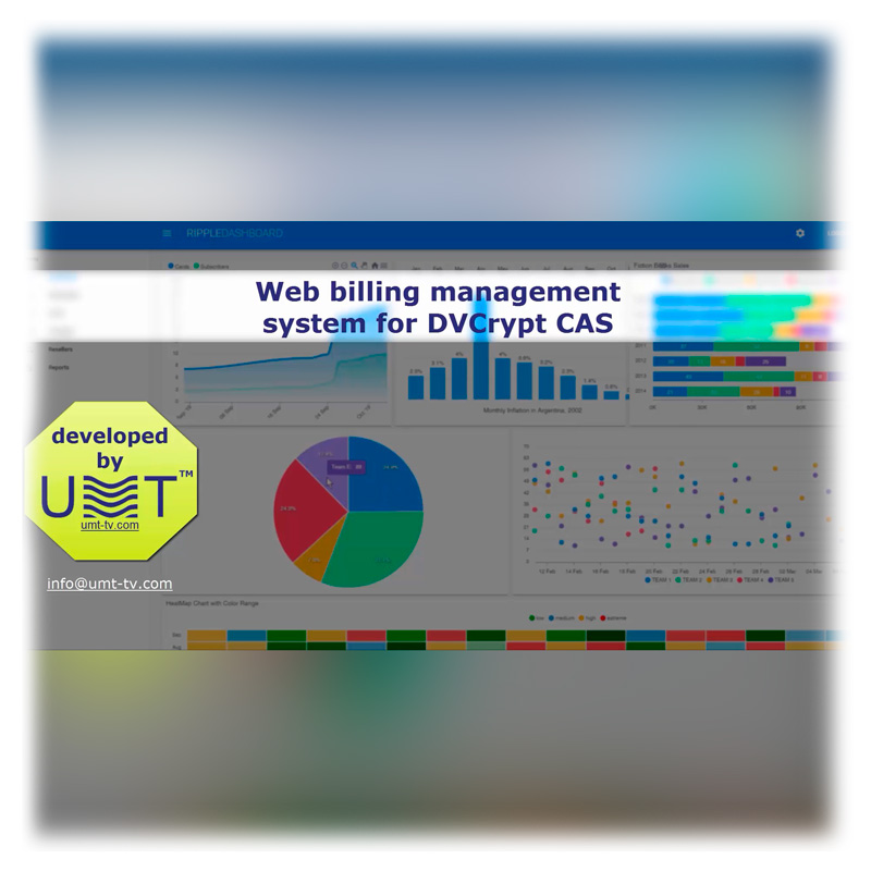 Web billing management system for dvcrypt cas by umt llc 